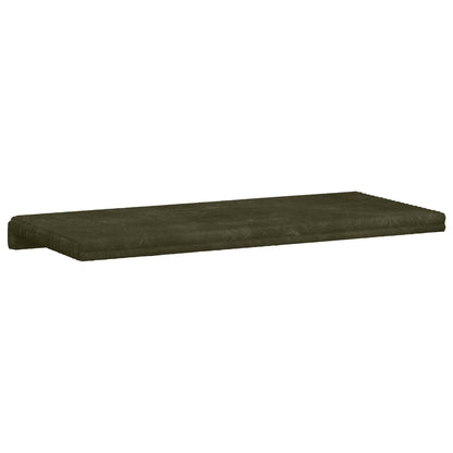 vidaXL Bench Cushion Plush Corduroy Green Depth 35 cm