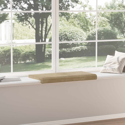 vidaXL Bench Cushion Plush Corduroy Taupe Depth 35 cm