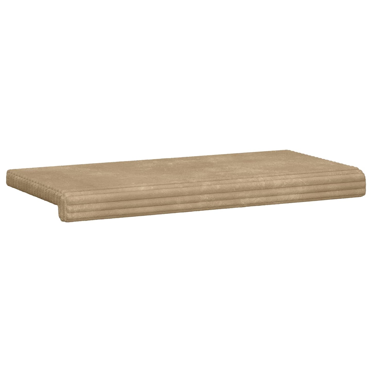 vidaXL Bench Cushion Plush Corduroy Taupe Depth 35 cm