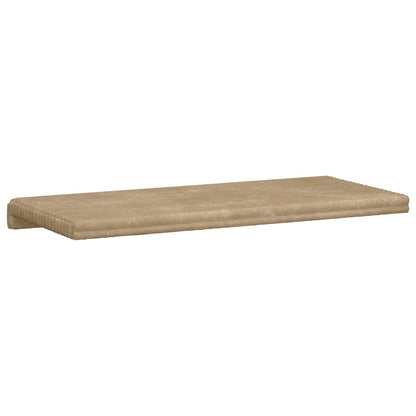 vidaXL Bench Cushion Plush Corduroy Taupe Depth 35 cm