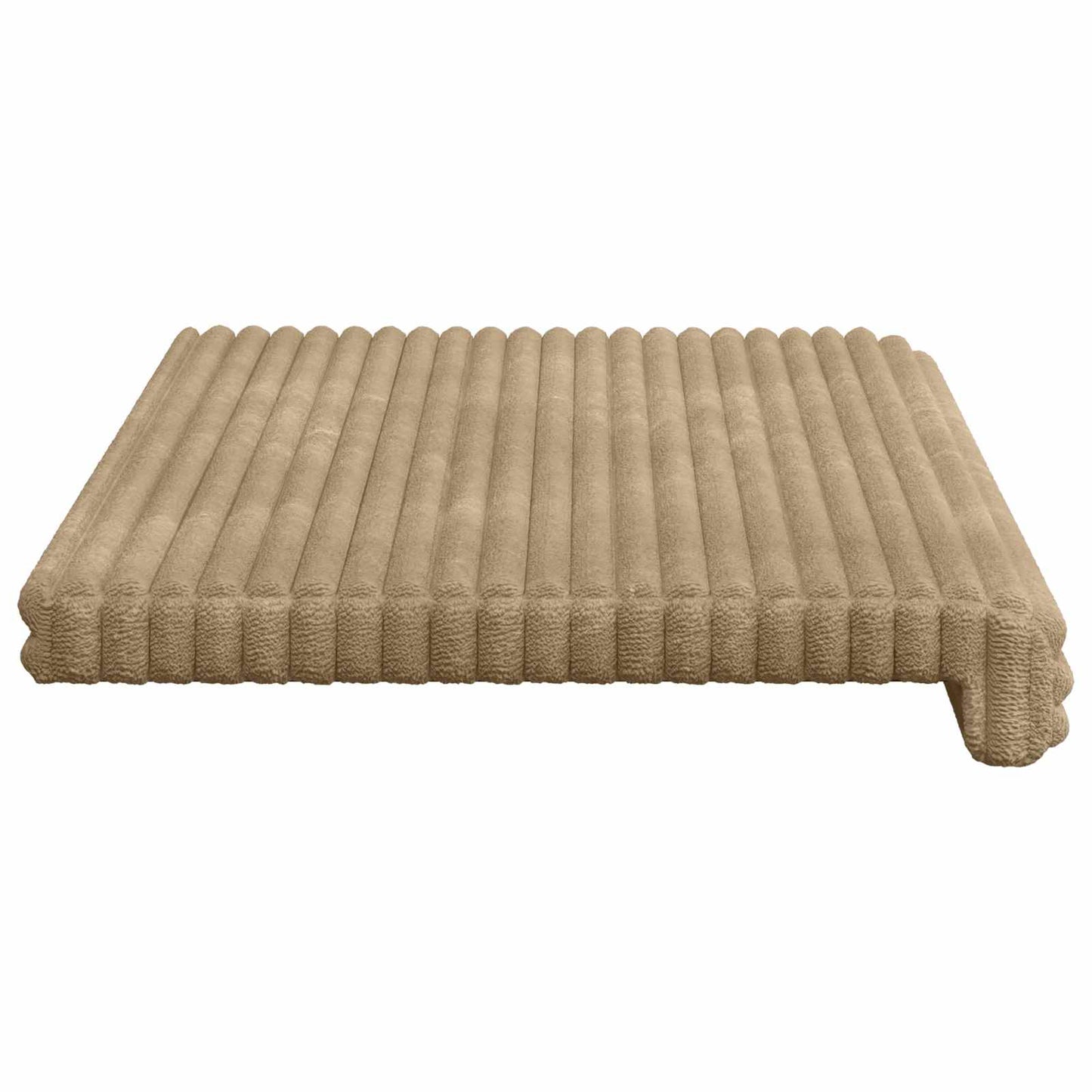 vidaXL Bench Cushion Plush Corduroy Taupe Depth 35 cm