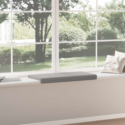 vidaXL Bench Cushion Sherpa Fabric Light Grey Depth 35 cm
