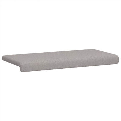vidaXL Bench Cushion Sherpa Fabric Light Grey Depth 35 cm
