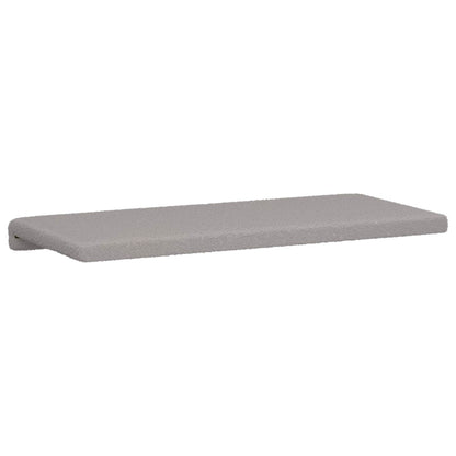 vidaXL Bench Cushion Sherpa Fabric Light Grey Depth 35 cm
