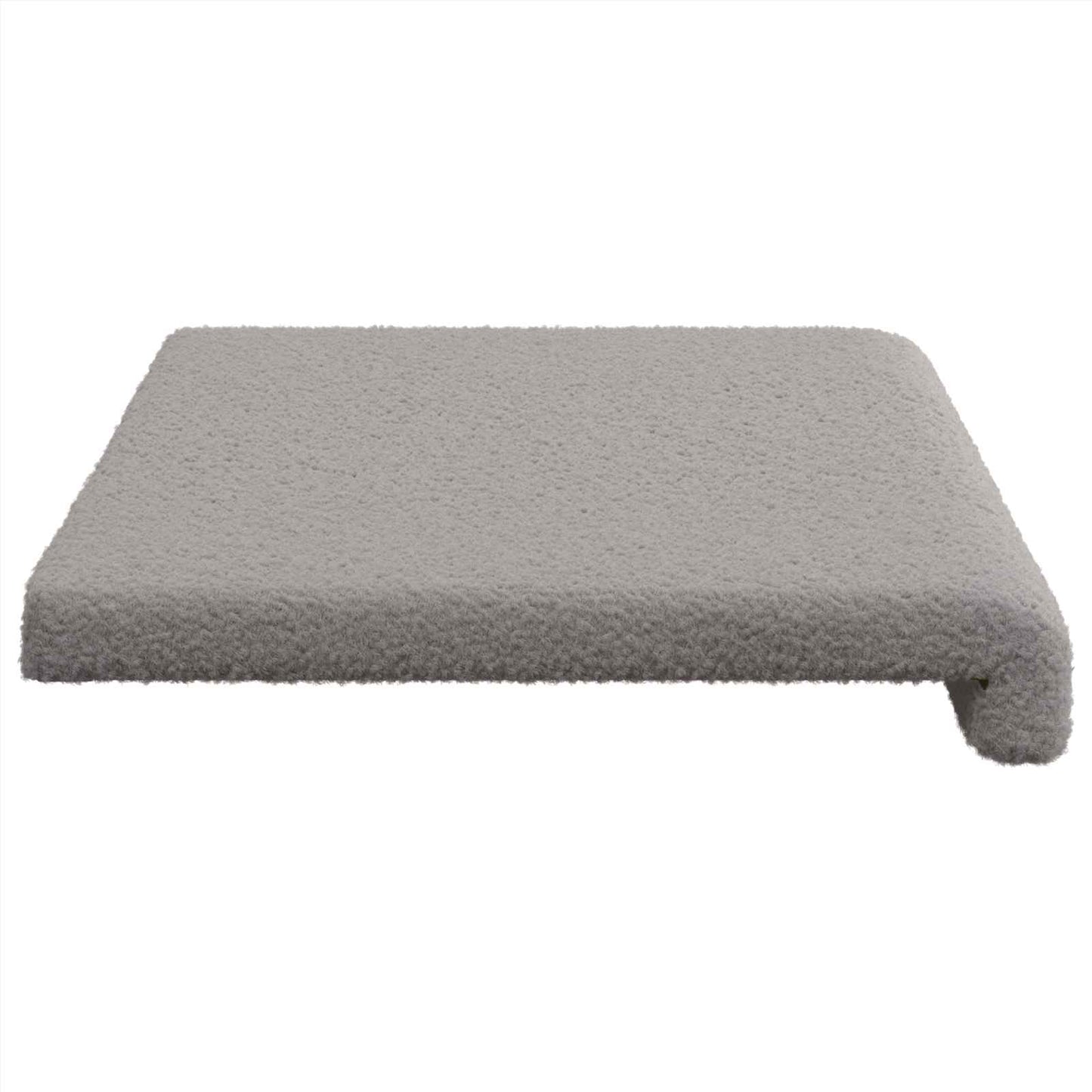 vidaXL Bench Cushion Sherpa Fabric Light Grey Depth 35 cm