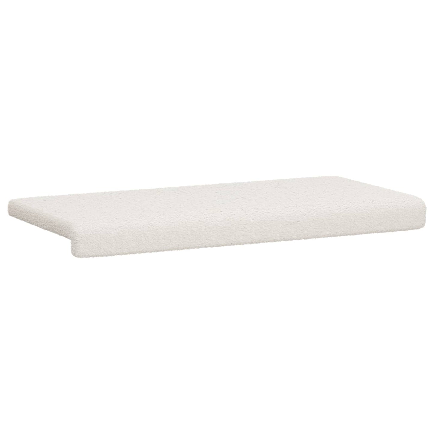 vidaXL Bench Cushion Sherpa Fabric Cream Depth 35 cm