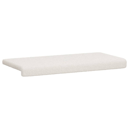 vidaXL Bench Cushion Sherpa Fabric Cream Depth 35 cm