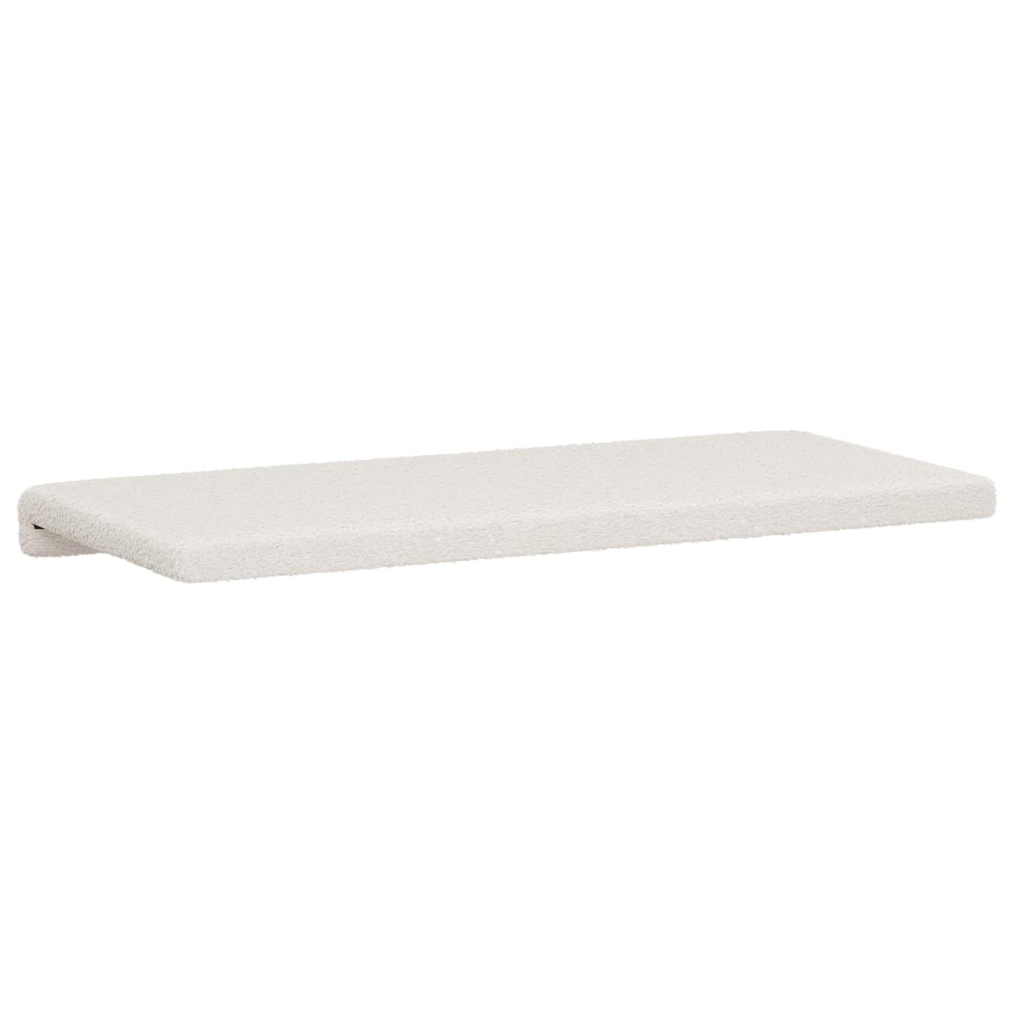 vidaXL Bench Cushion Sherpa Fabric Cream Depth 35 cm