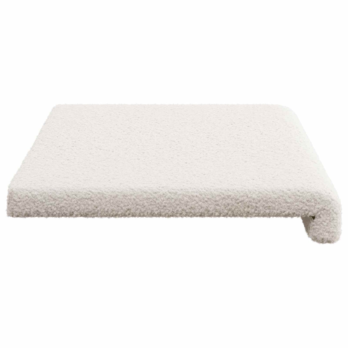 vidaXL Bench Cushion Sherpa Fabric Cream Depth 35 cm