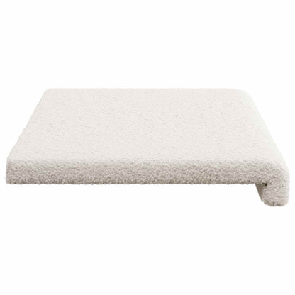 vidaXL Bench Cushion Sherpa Fabric Cream Depth 35 cm