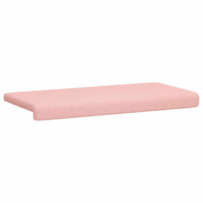 vidaXL Bench Cushion Sherpa Fabric Pink Depth 35 cm