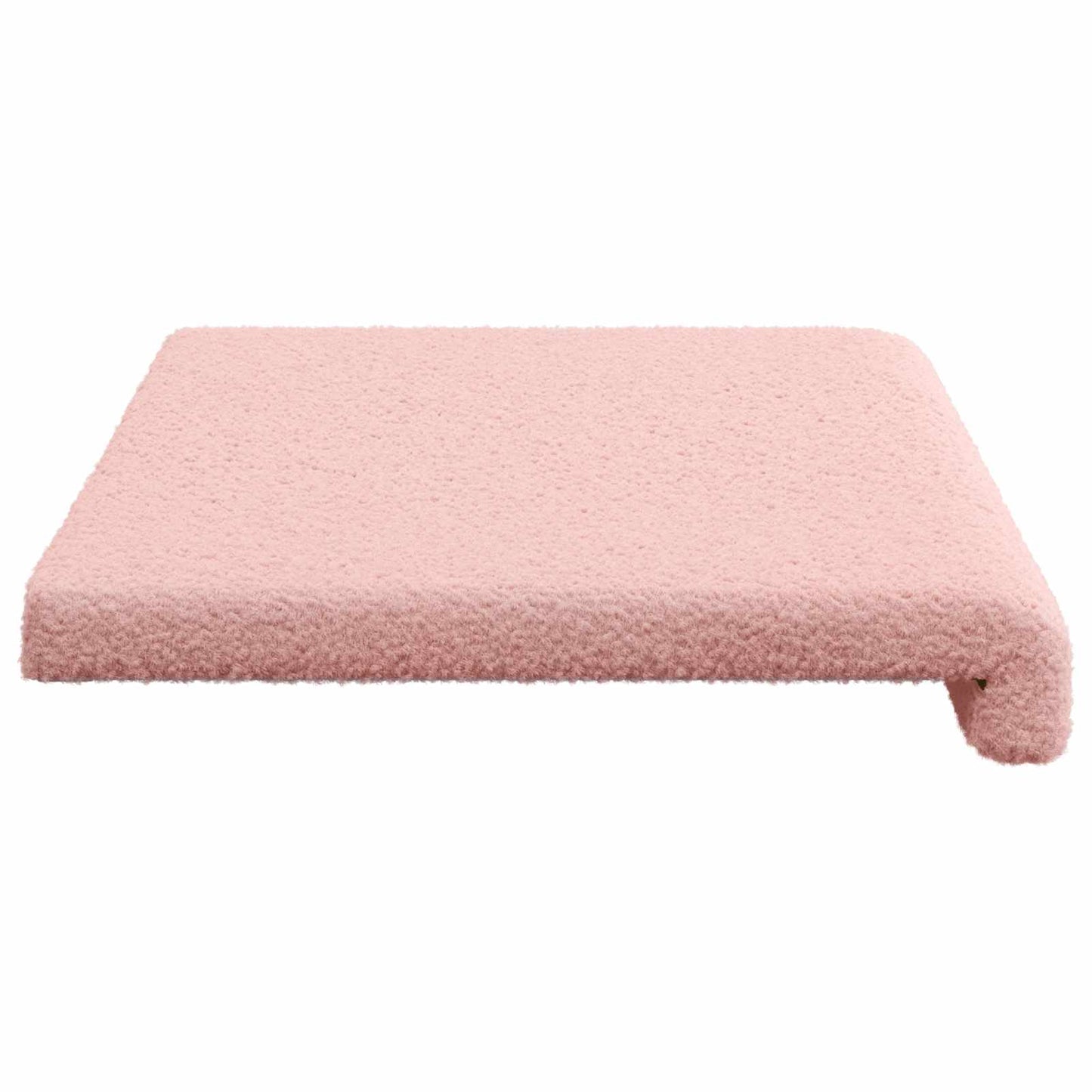 vidaXL Bench Cushion Sherpa Fabric Pink Depth 35 cm