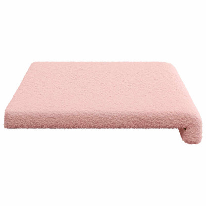 vidaXL Bench Cushion Sherpa Fabric Pink Depth 35 cm