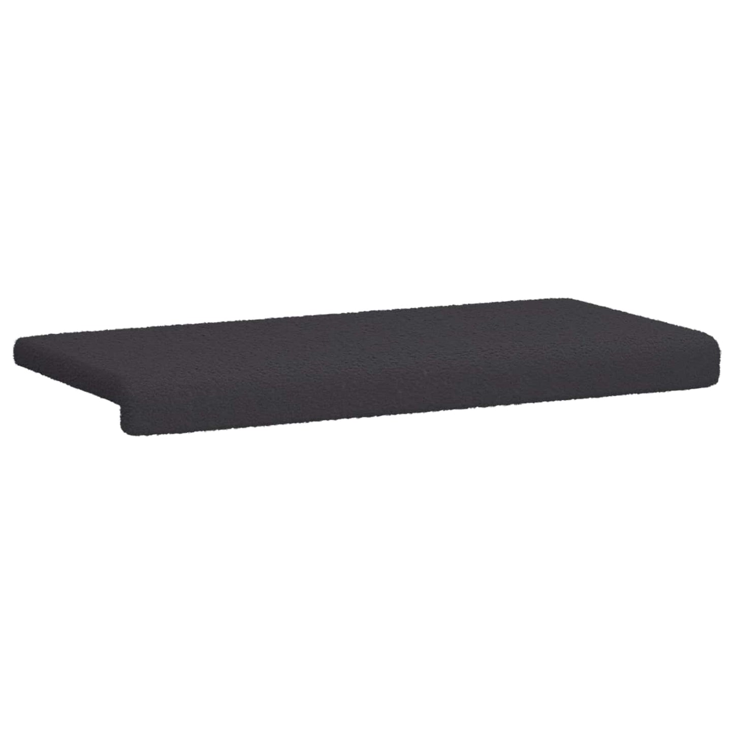 vidaXL Bench Cushion Sherpa Fabric Dark Grey Depth 35 cm