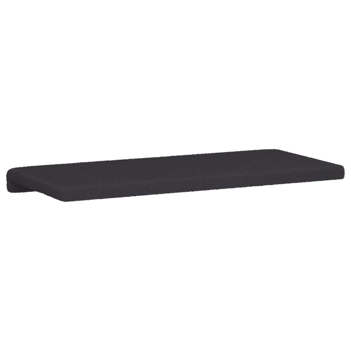 vidaXL Bench Cushion Sherpa Fabric Dark Grey Depth 35 cm