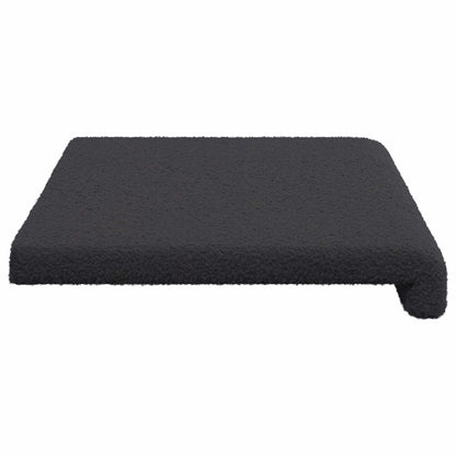 vidaXL Bench Cushion Sherpa Fabric Dark Grey Depth 35 cm