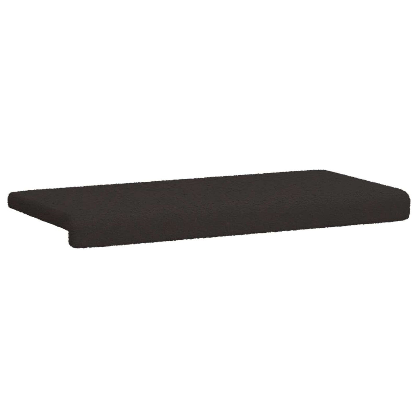 vidaXL Bench Cushion Sherpa Fabric Black Depth 35 cm