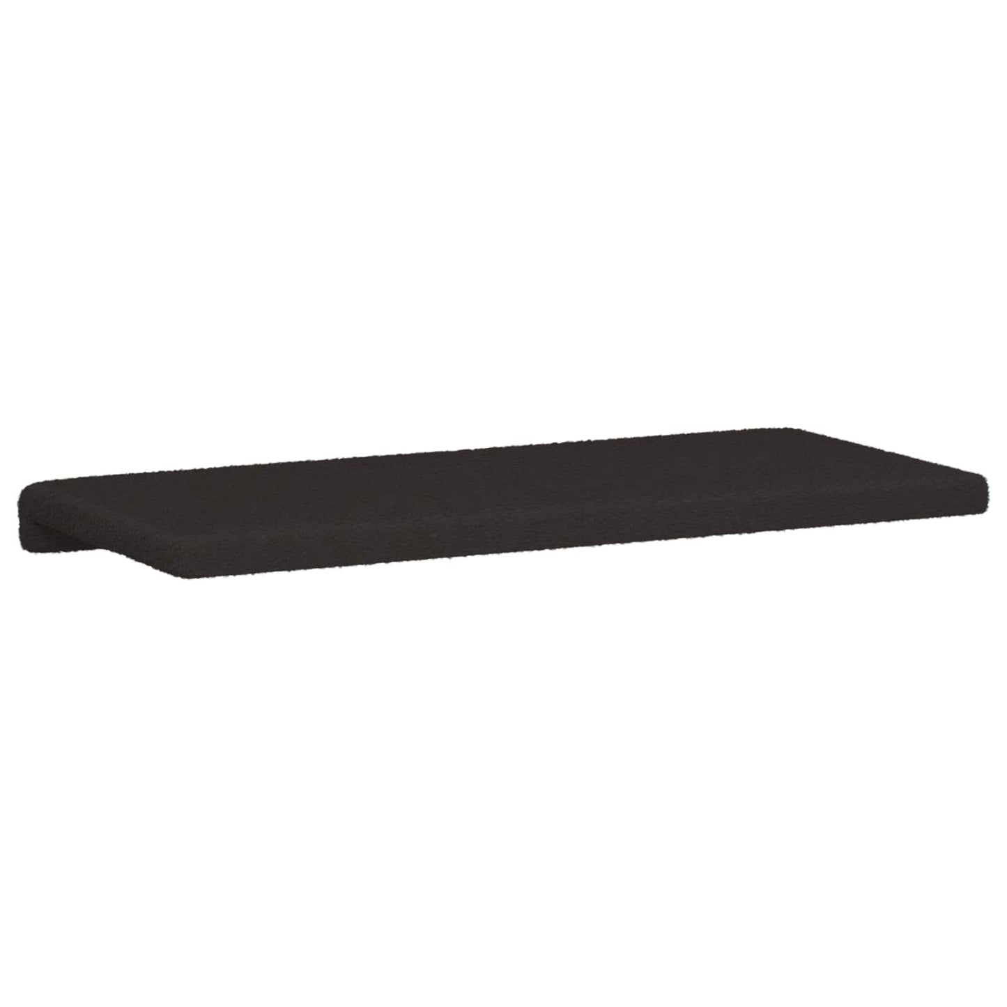 vidaXL Bench Cushion Sherpa Fabric Black Depth 35 cm