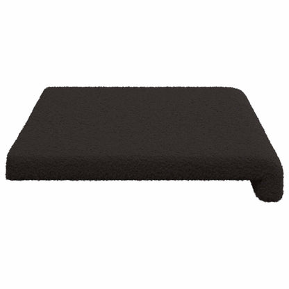 vidaXL Bench Cushion Sherpa Fabric Black Depth 35 cm