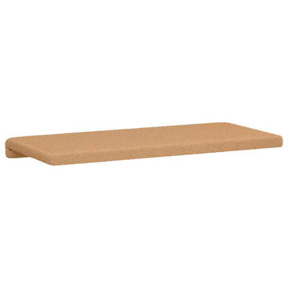 vidaXL Bench Cushion Sherpa Fabric Beige Depth 35 cm