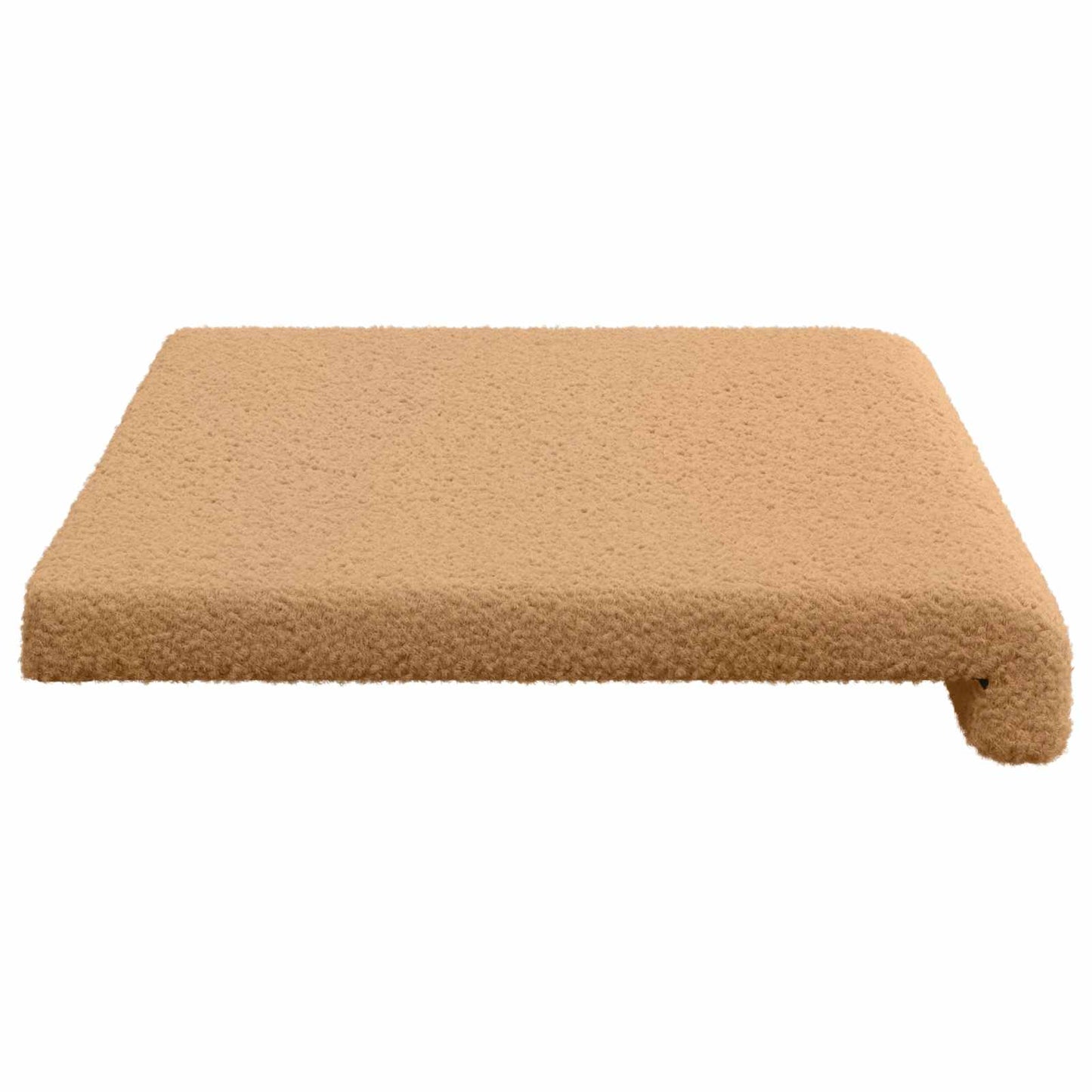 vidaXL Bench Cushion Sherpa Fabric Beige Depth 35 cm