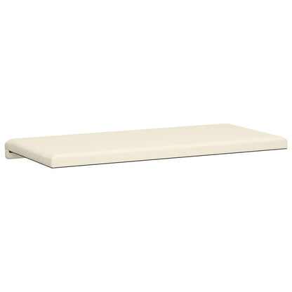 vidaXL Bench Cushion Textured Velvet Cream Depth 35 cm
