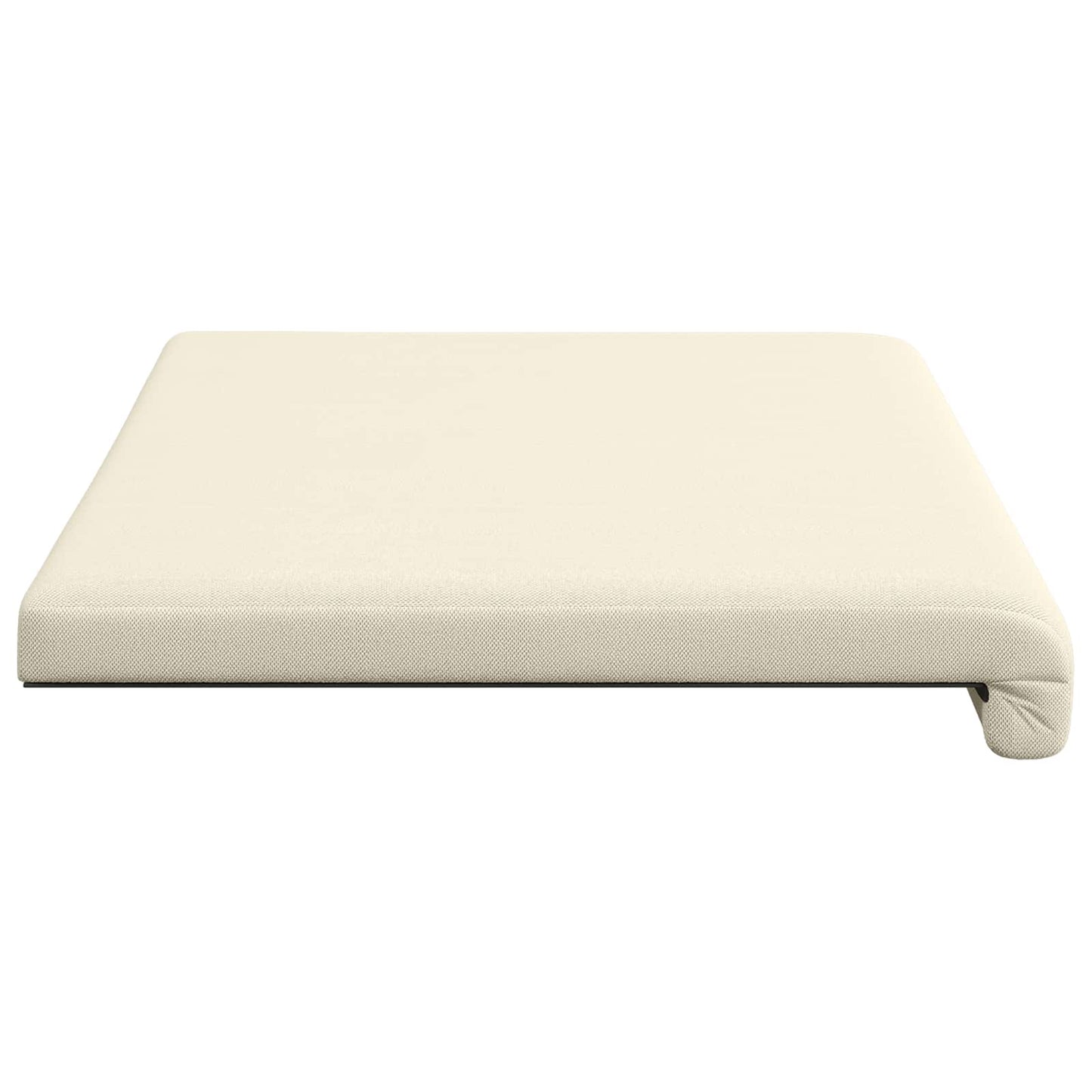 vidaXL Bench Cushion Textured Velvet Cream Depth 35 cm