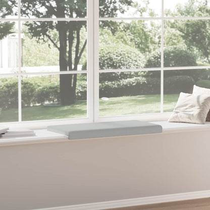 vidaXL Bench Cushion Textured Velvet Light Grey Depth 35 cm