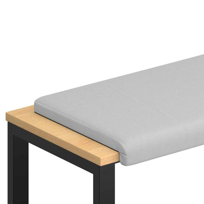 vidaXL Bench Cushion Textured Velvet Light Grey Depth 35 cm
