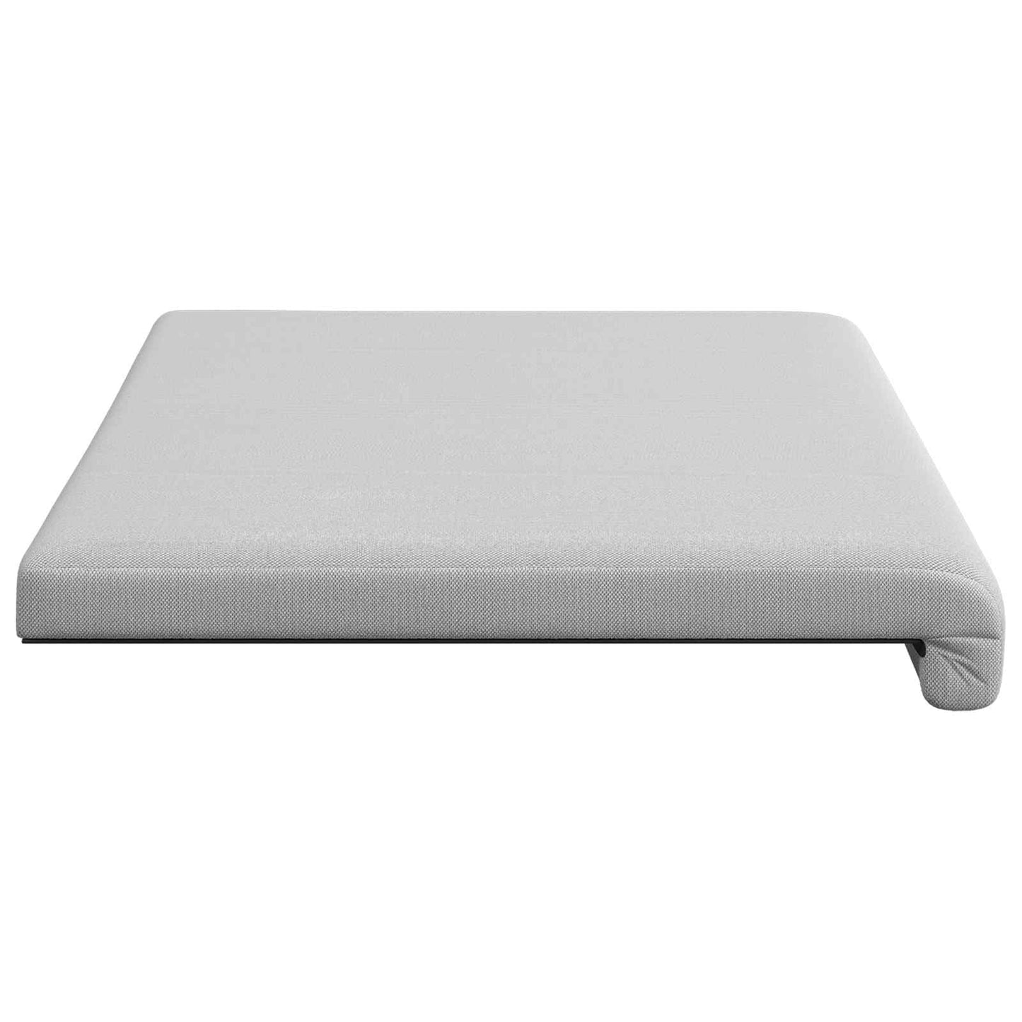 vidaXL Bench Cushion Textured Velvet Light Grey Depth 35 cm