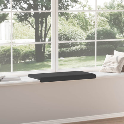 vidaXL Bench Cushion Textured Velvet Black Depth 35 cm