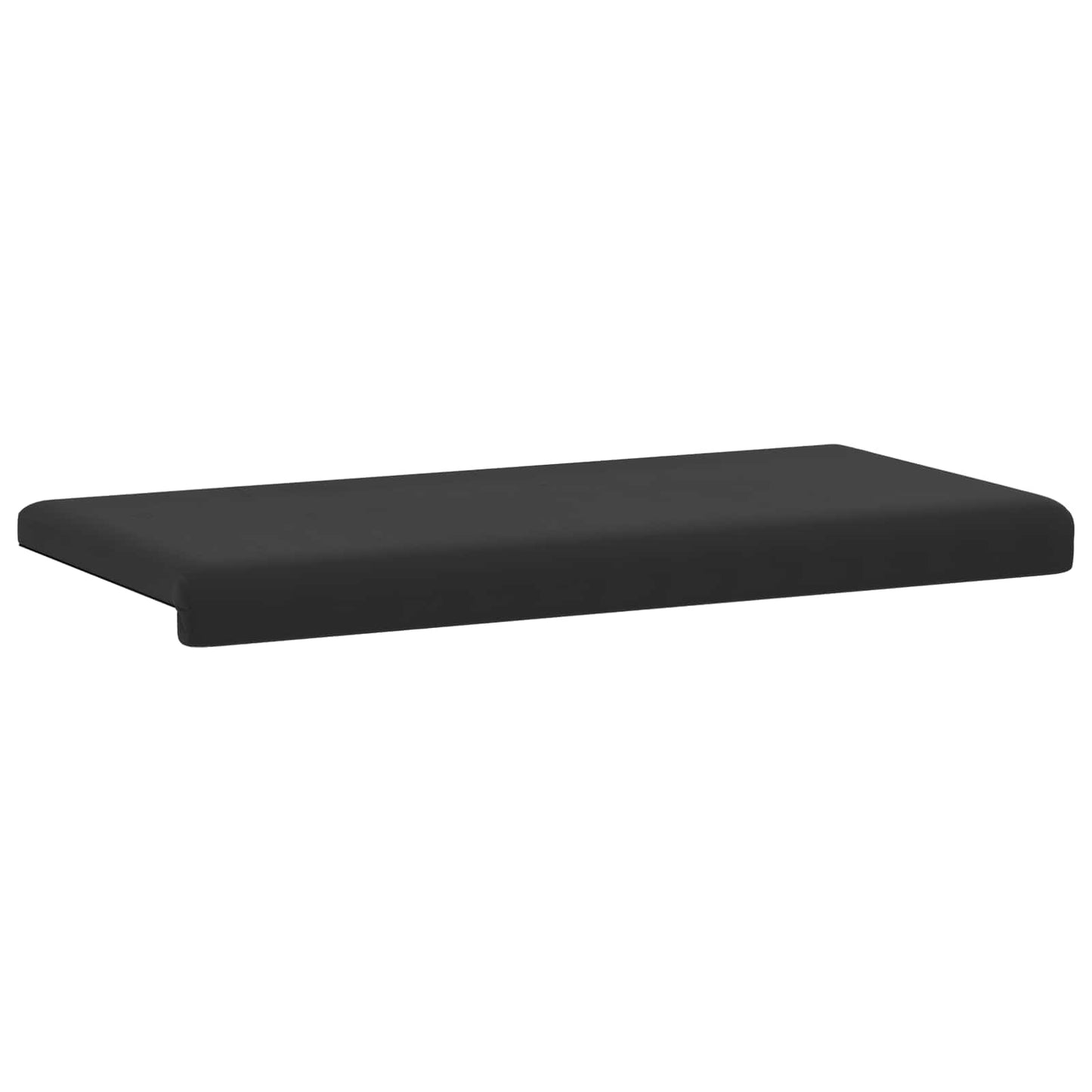 vidaXL Bench Cushion Textured Velvet Black Depth 35 cm