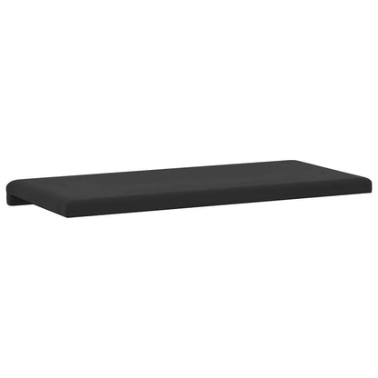 vidaXL Bench Cushion Textured Velvet Black Depth 35 cm
