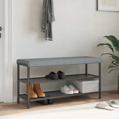 vidaXL Bench Cushion Fabric Light Grey Depth 35 cm