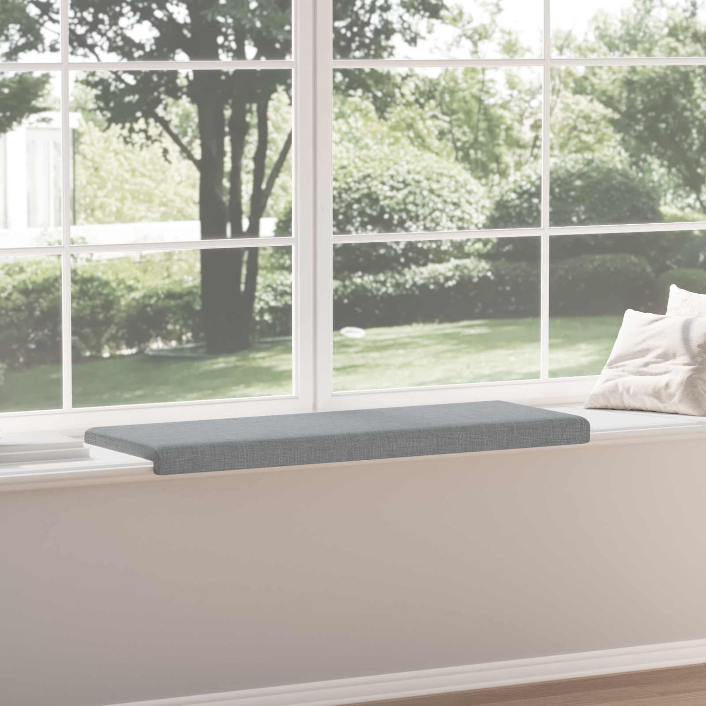 vidaXL Bench Cushion Fabric Light Grey Depth 35 cm
