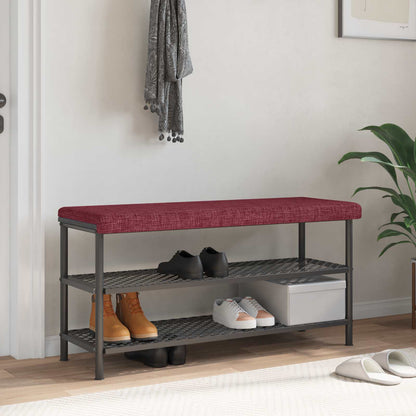 vidaXL Bench Cushion Fabric Wine Red Depth 35 cm