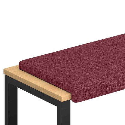 vidaXL Bench Cushion Fabric Wine Red Depth 35 cm
