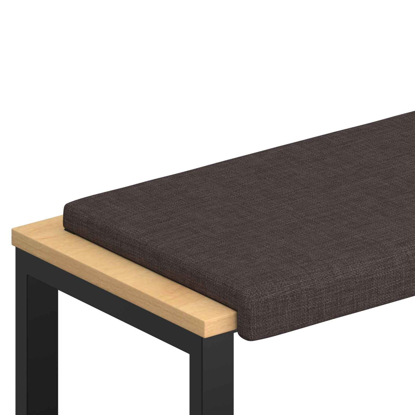 vidaXL Bench Cushion Fabric Dark Brown Depth 35 cm