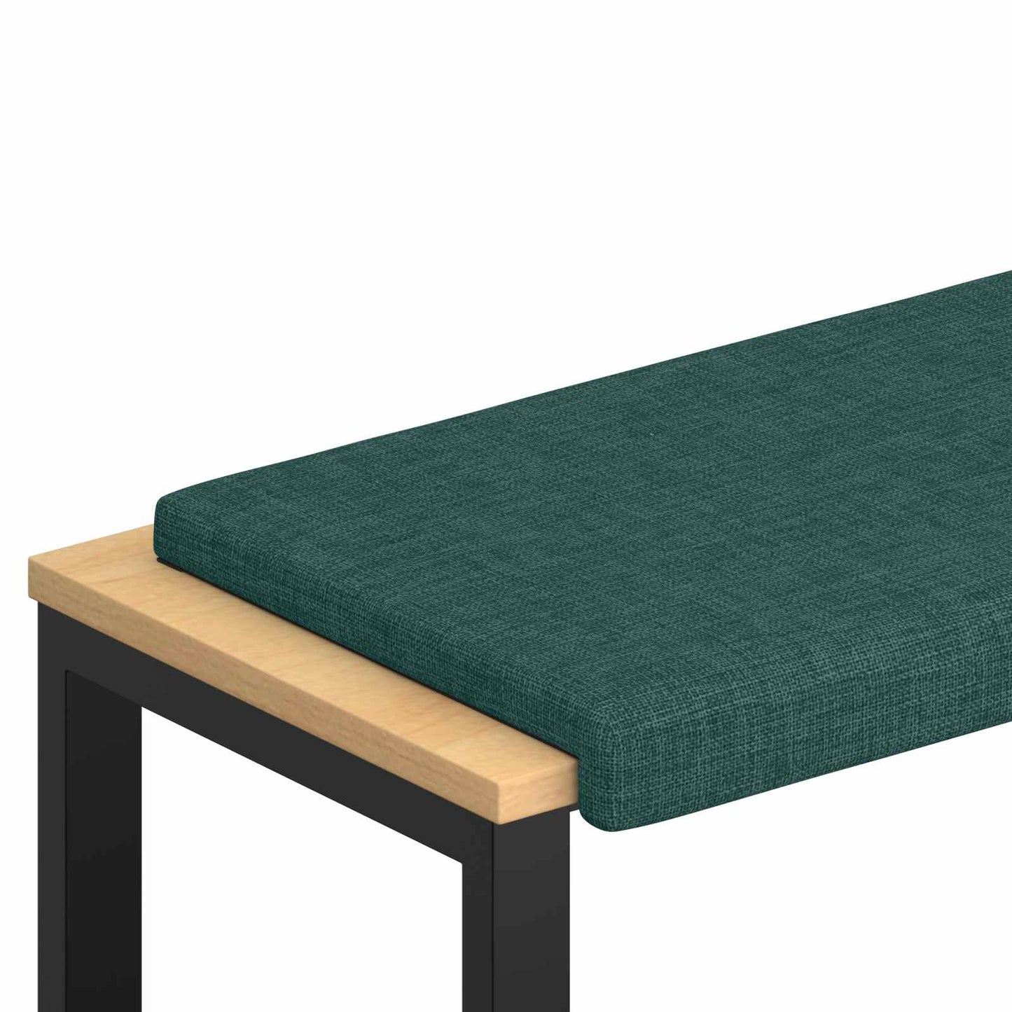 vidaXL Bench Cushion Fabric Dark Green Depth 35 cm