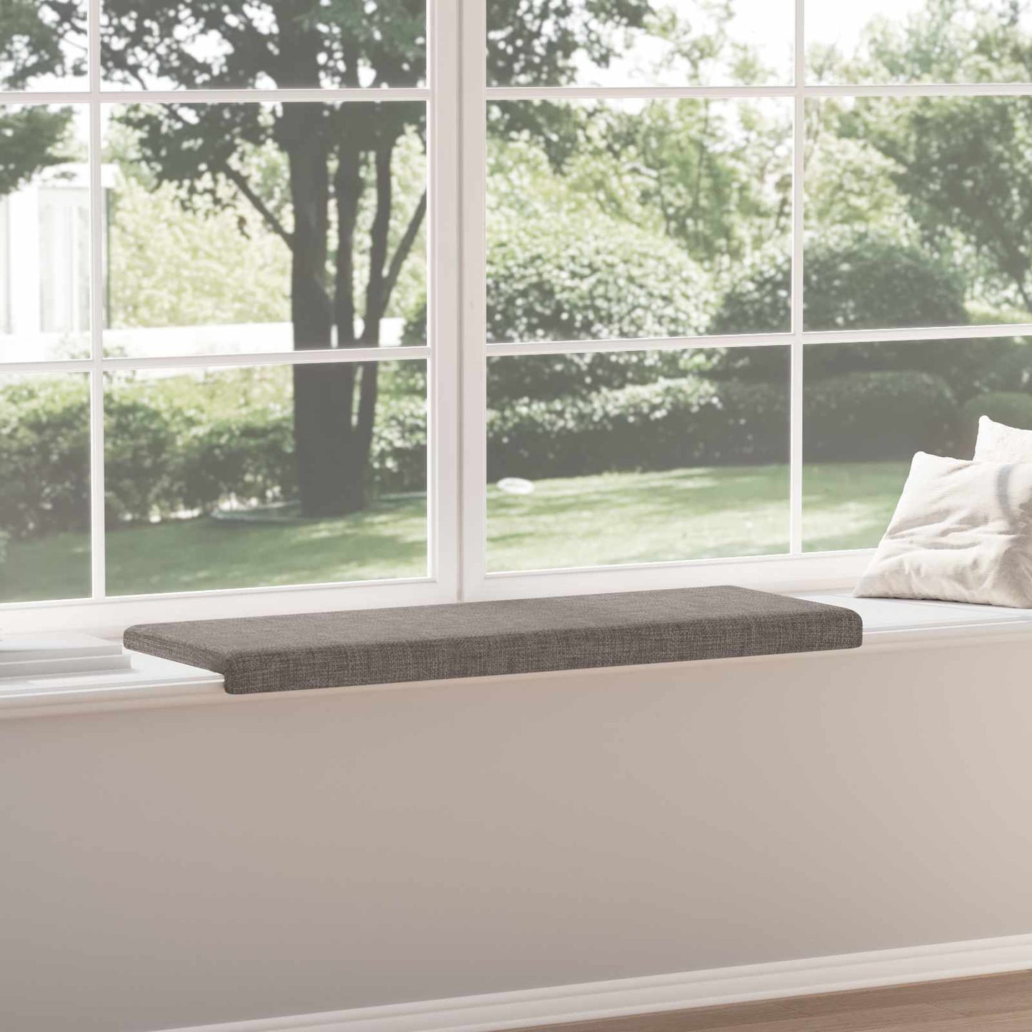 vidaXL Bench Cushion Fabric Taupe Depth 35 cm