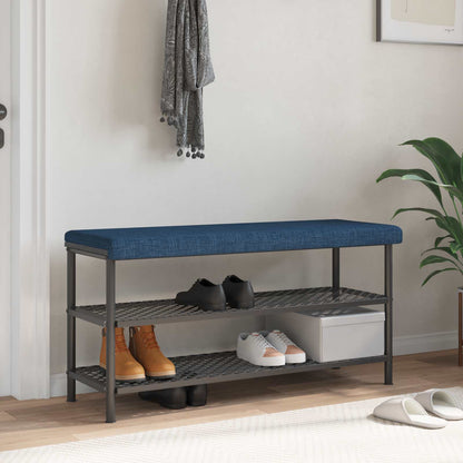 vidaXL Bench Cushion Fabric Blue Depth 35 cm
