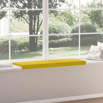 vidaXL Bench Cushion Fabric Light Yellow Depth 35 cm