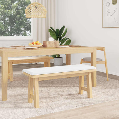 vidaXL Bench Cushion Fabric White Depth 35 cm