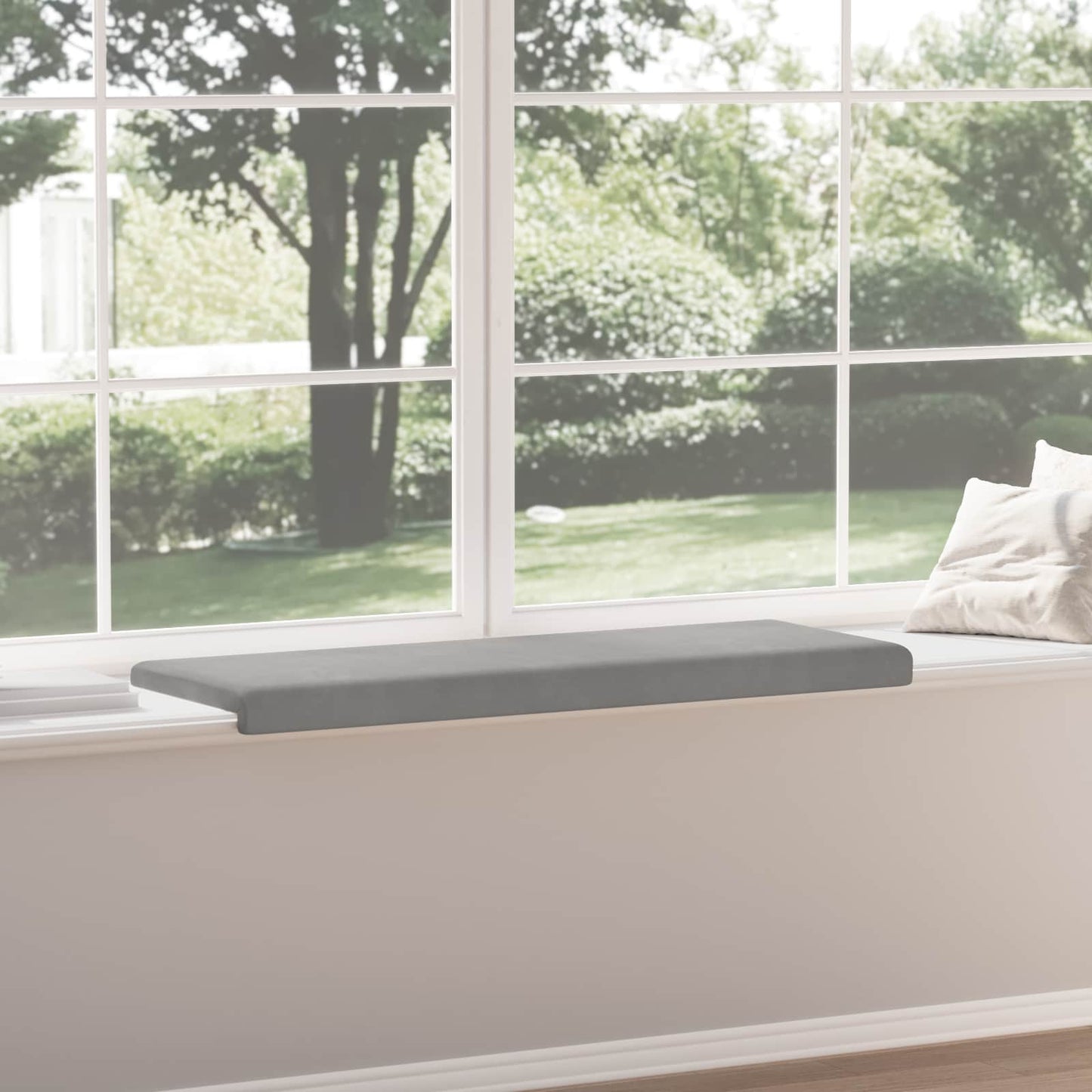 vidaXL Bench Cushion Velvet Light Grey Depth 35 cm