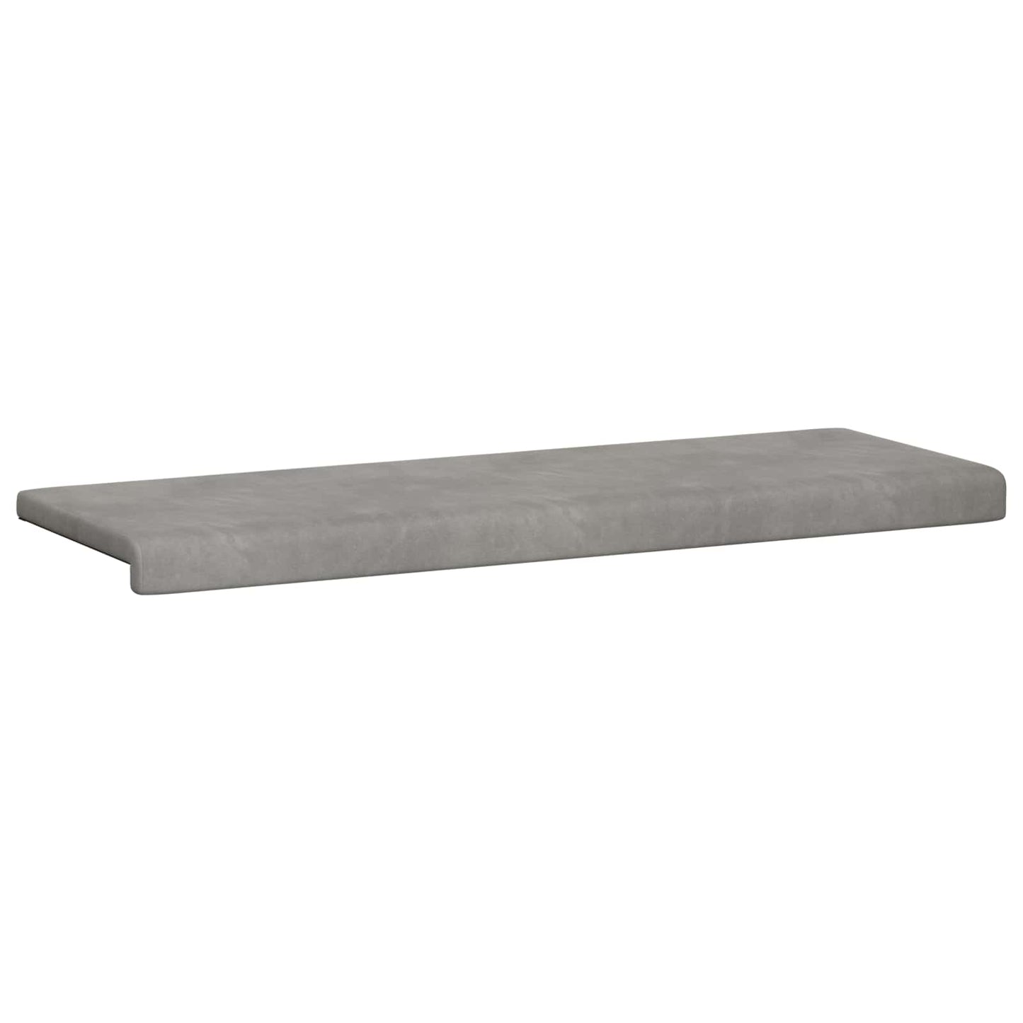 vidaXL Bench Cushion Velvet Light Grey Depth 35 cm