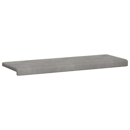 vidaXL Bench Cushion Velvet Light Grey Depth 35 cm