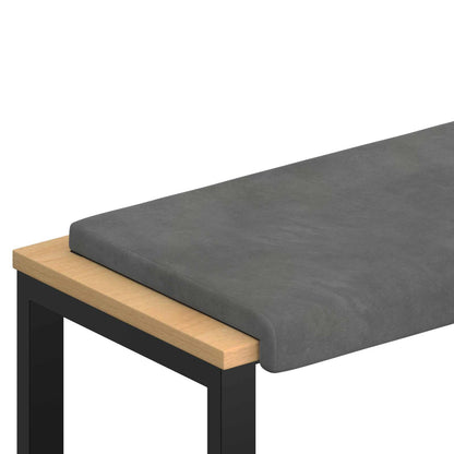vidaXL Bench Cushion Velvet Dark Grey Depth 35 cm