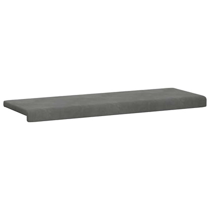 vidaXL Bench Cushion Velvet Dark Grey Depth 35 cm
