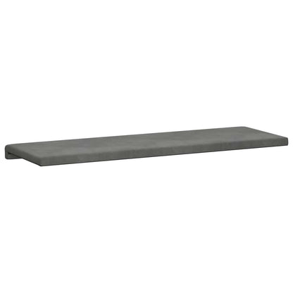 vidaXL Bench Cushion Velvet Dark Grey Depth 35 cm