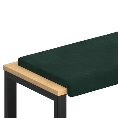 vidaXL Bench Cushion Velvet Dark Green Depth 35 cm
